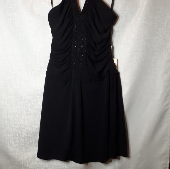 Semi-formal Dress Jessica Size 6 Black w/beading - Picture 3 of 8